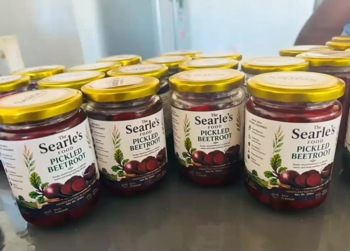 Pickled beetroot jars